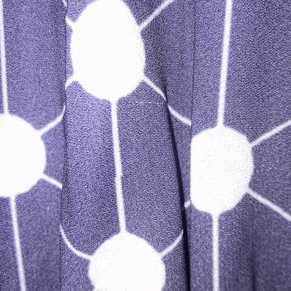 eShakti Floral Geo Print Crepe Smocked Dress - Picture 5 of 5